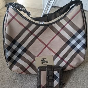 Burberry nova check and matching wallet